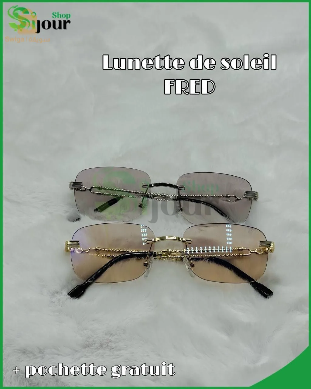 Lunette de soleil + pochette gratuit