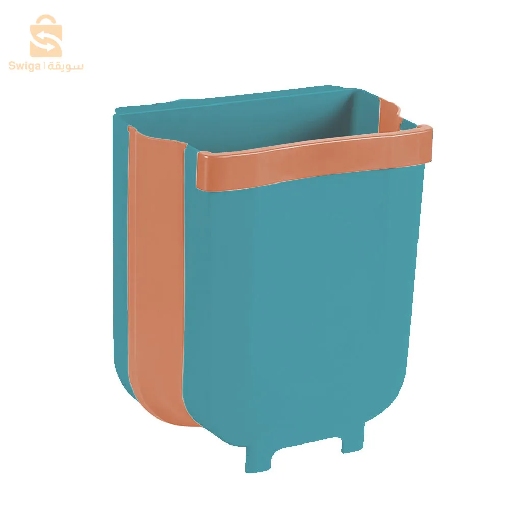 سلة مهملات المطبخ المعلقة القابلة للطي سعة 6 لتر$👍