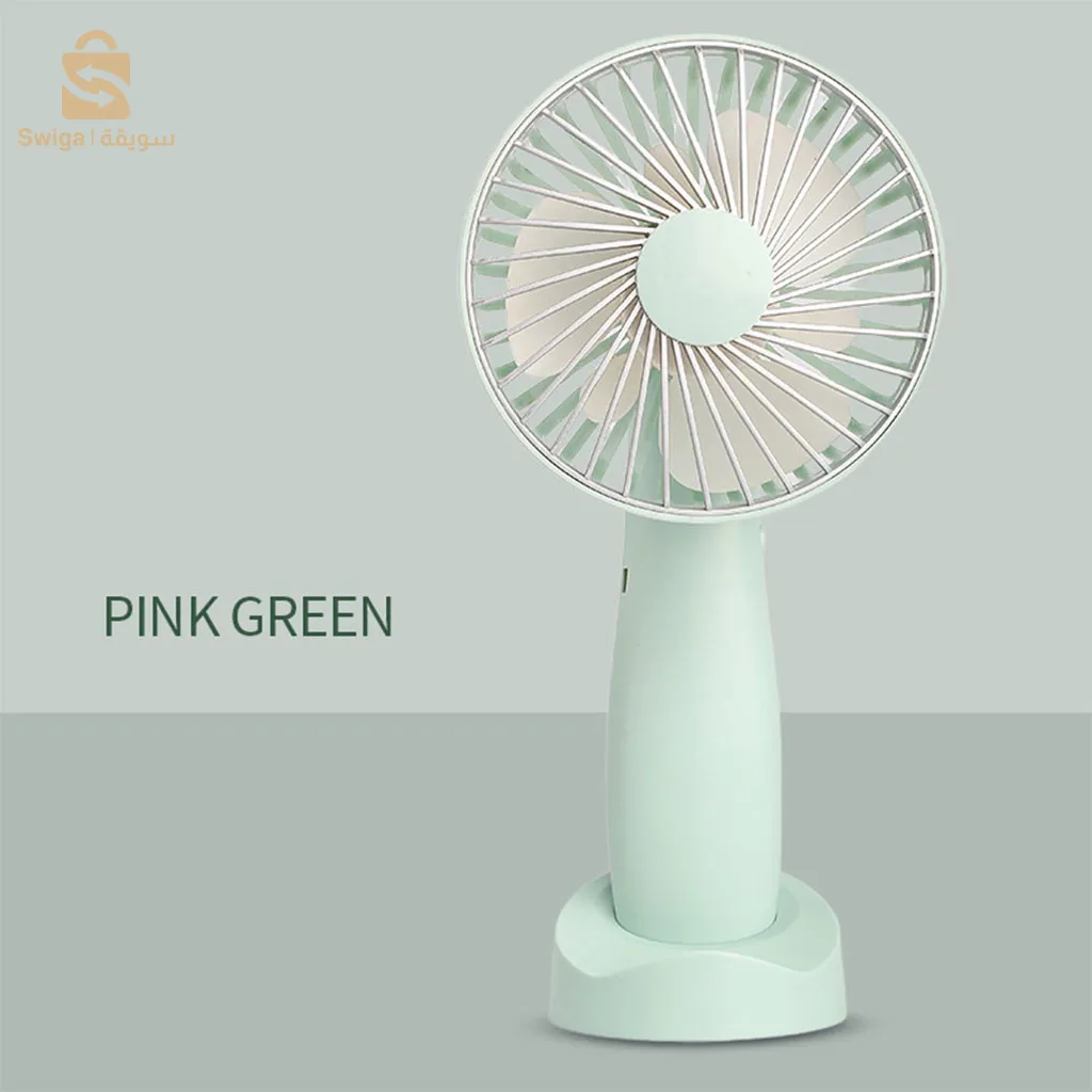 مروحة كهربائية صغيرة محمولة قابلة لإعادة الشحن عبر USB، دوران 180 درجة$👍