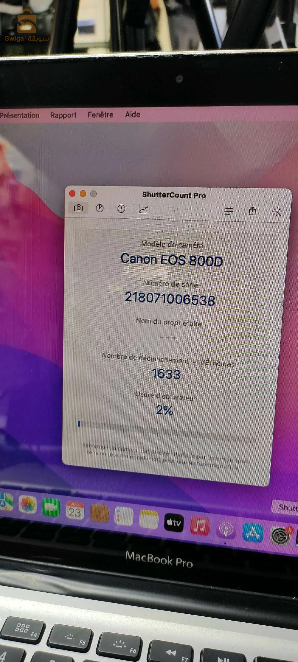 ٱلة تصوير كانون 800D لم تستخدم إلا قليلا حالة جديدة عدد الكبسات 1.6k