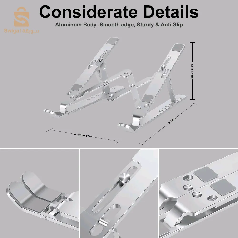 Support pliable réglable en Aluminium pour ordinateur Portable
