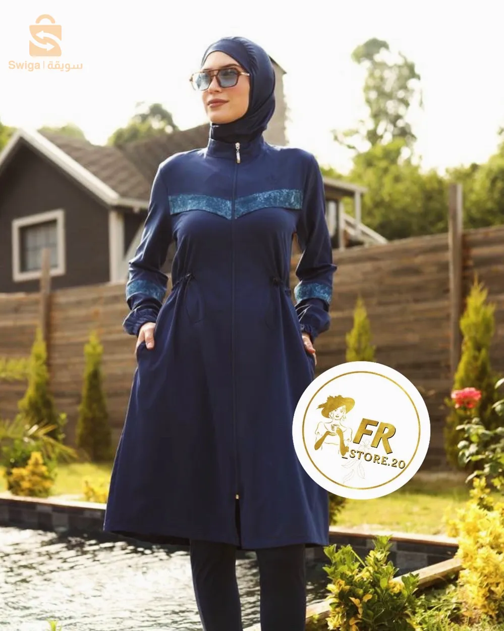 burkini waterproof مايو حجاب مضاد للماء كاوي