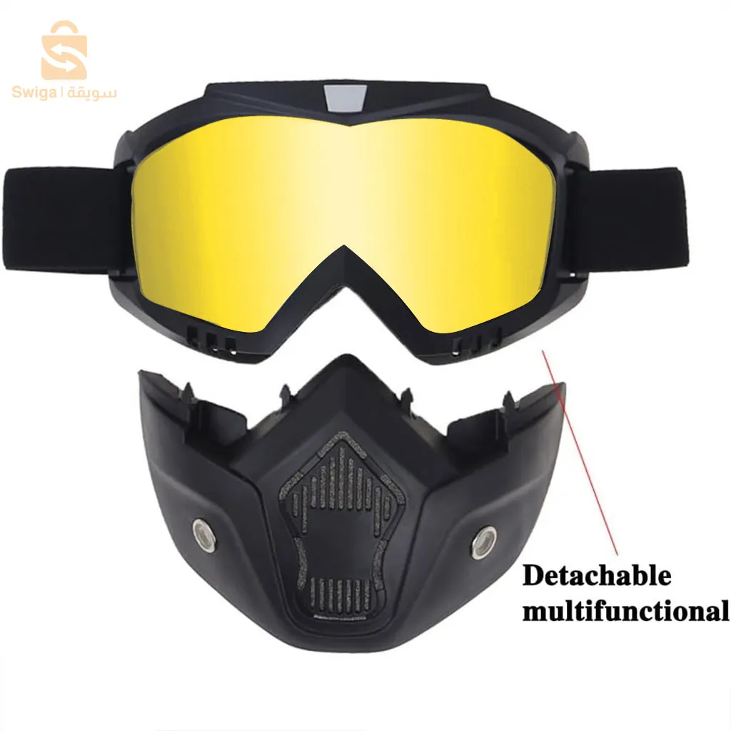 Casque Moto avec Lunettes