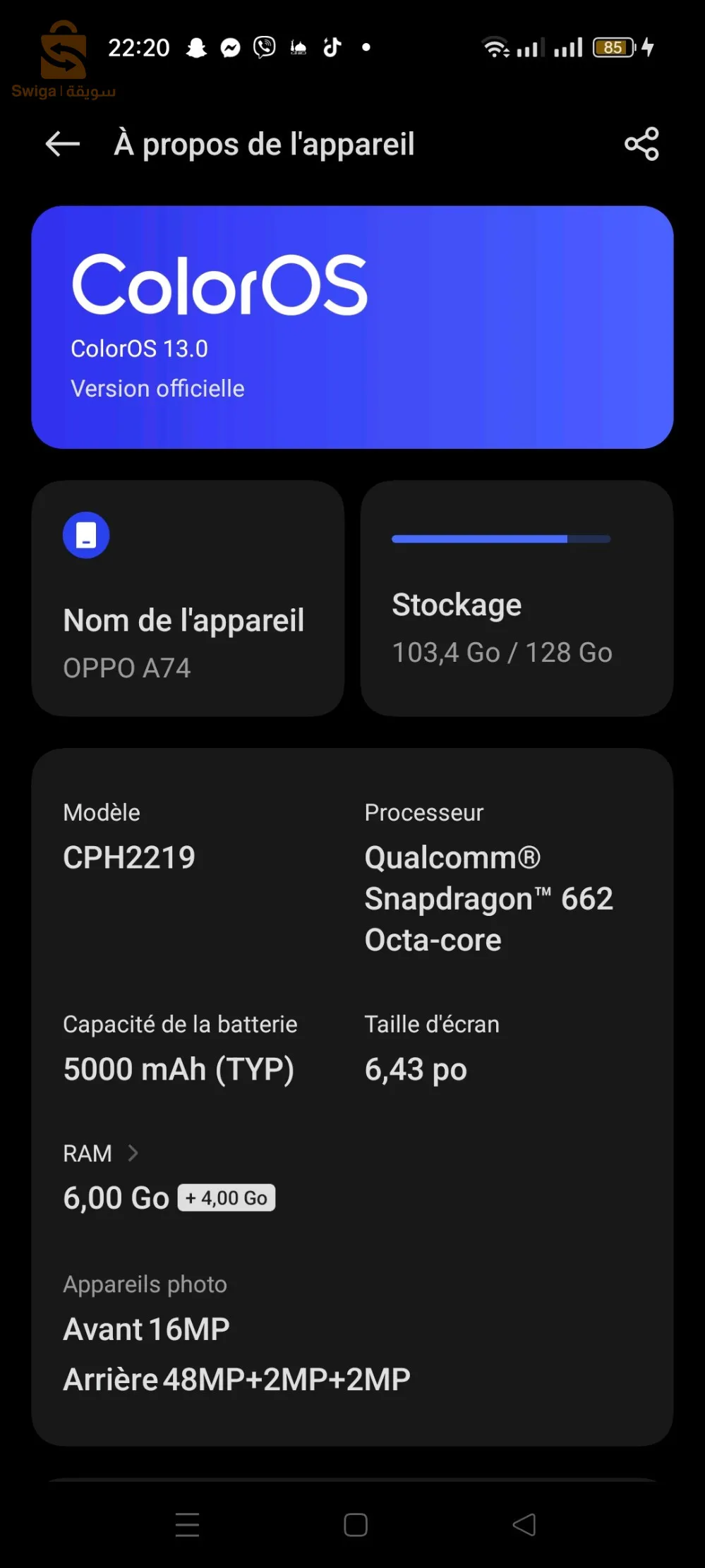 Oppo a74