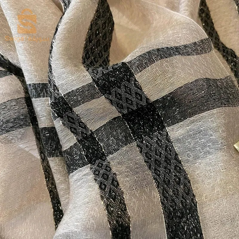 foulards chic long en soie et laine