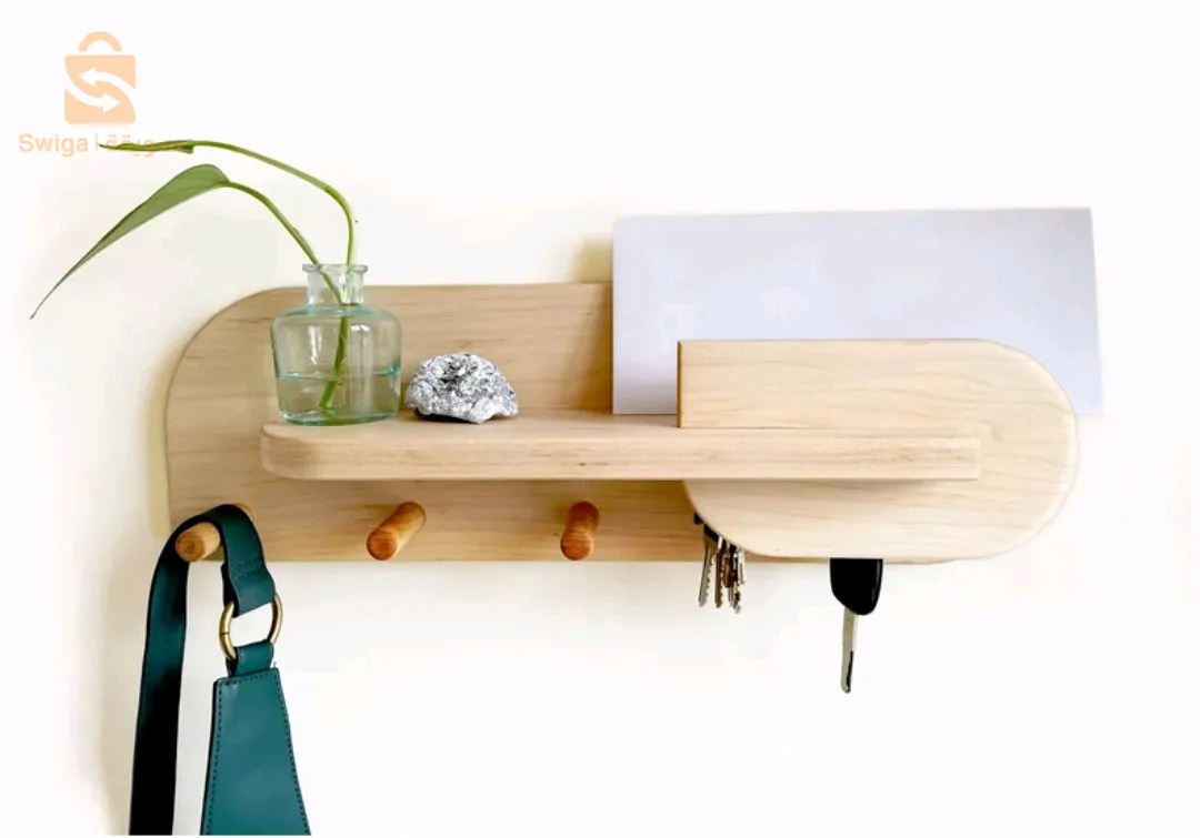 Rangement pour entrée en bois dur