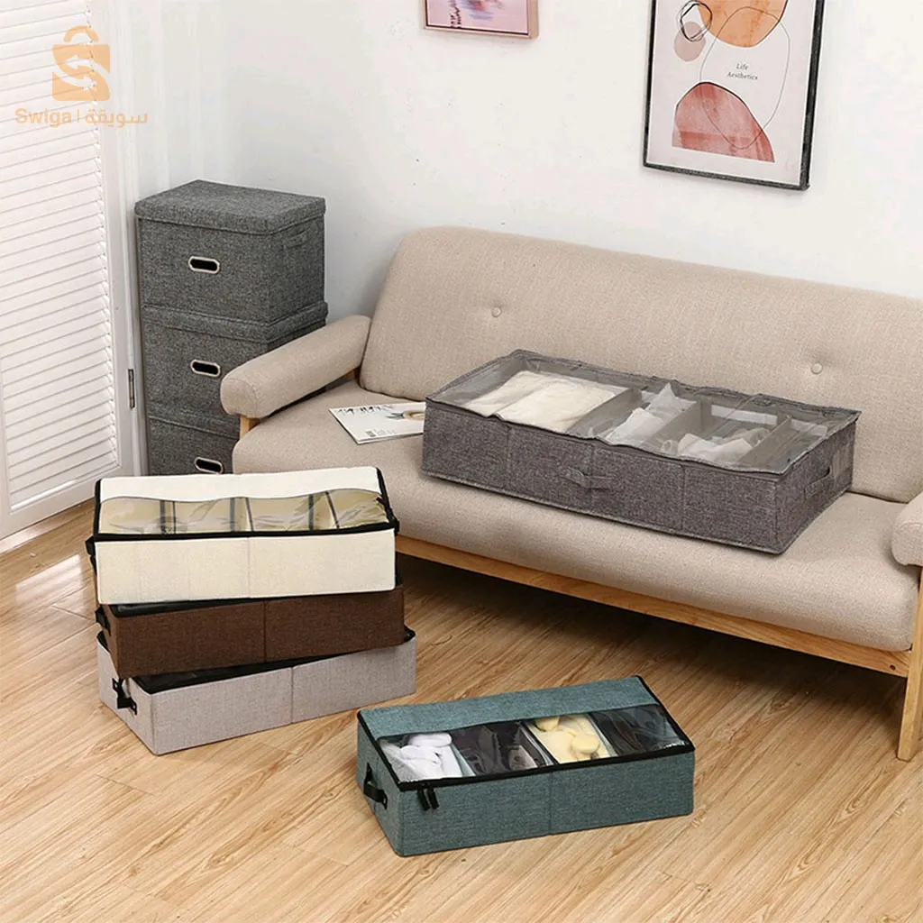 Box Rangement Chaussure 1Pcs Linge de coton robuste et durable منظم الاحذية ✨️💞