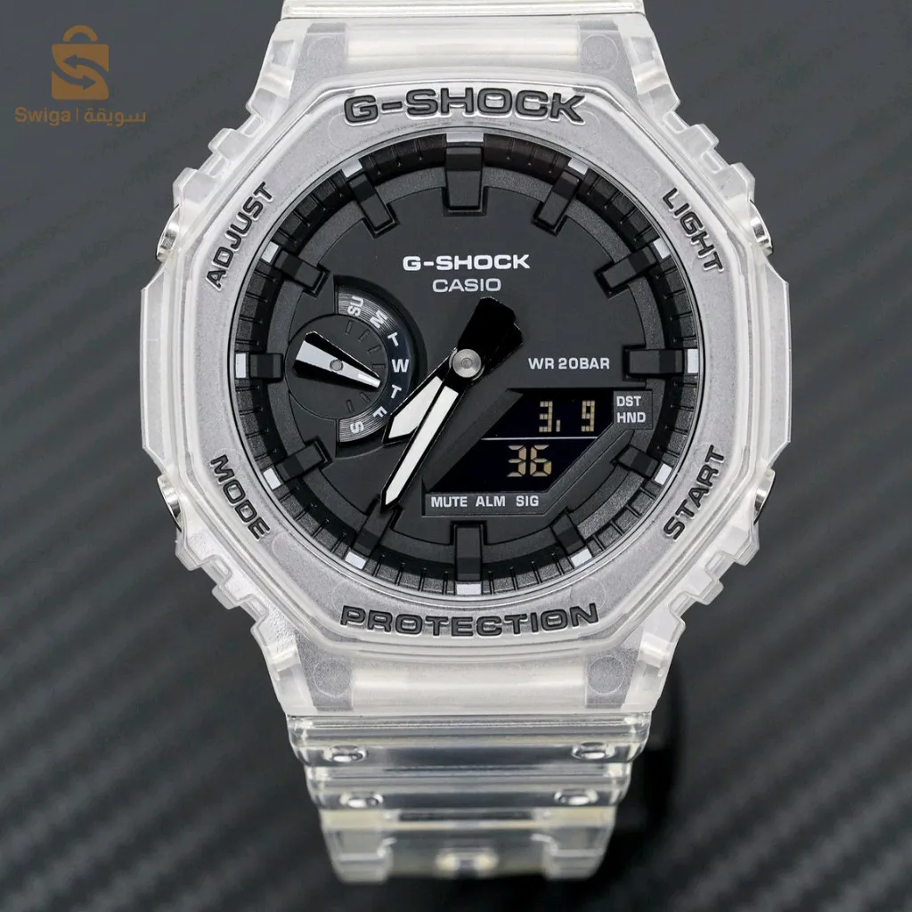 Montre Casio G-Shock transparent blanc