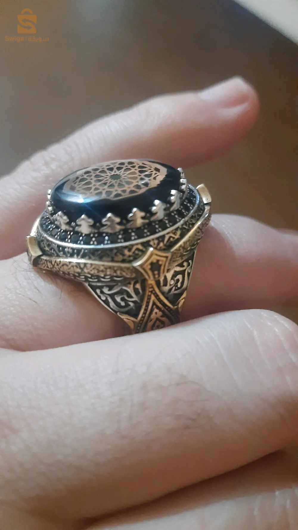 خاتم من الفضة صنع في تركيا.