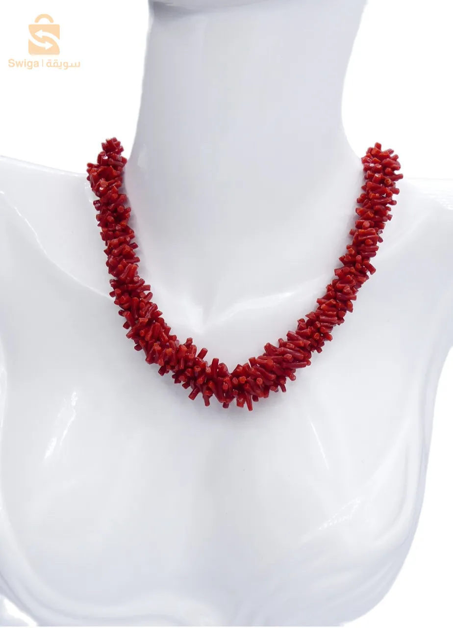 bijoux argent rhodié et corail rouge
