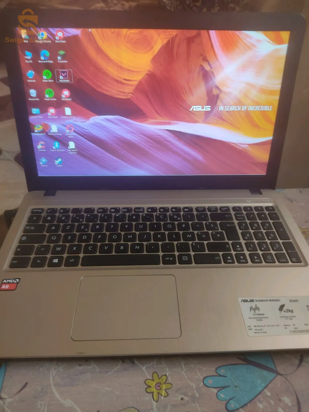جهاز asus x540y بحالة جيدة جدا