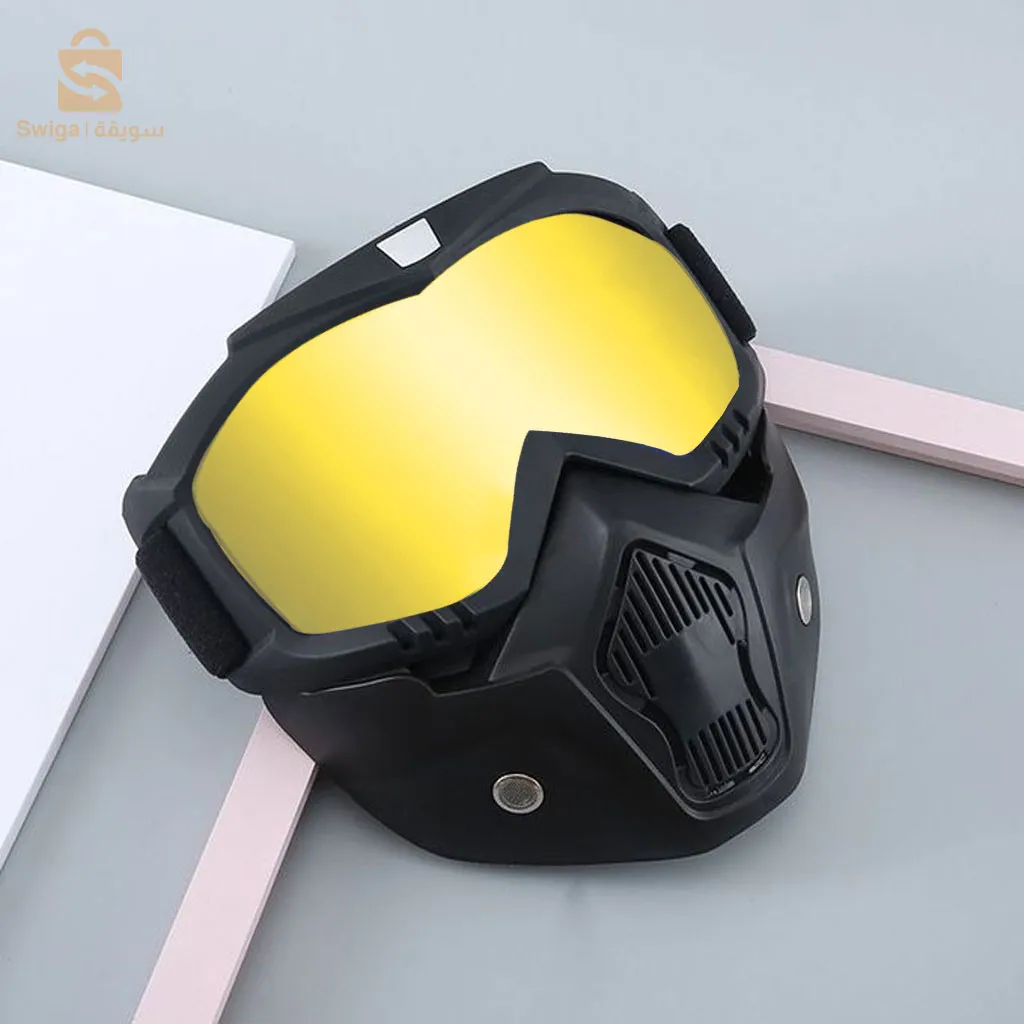 Casque Moto avec Lunettes