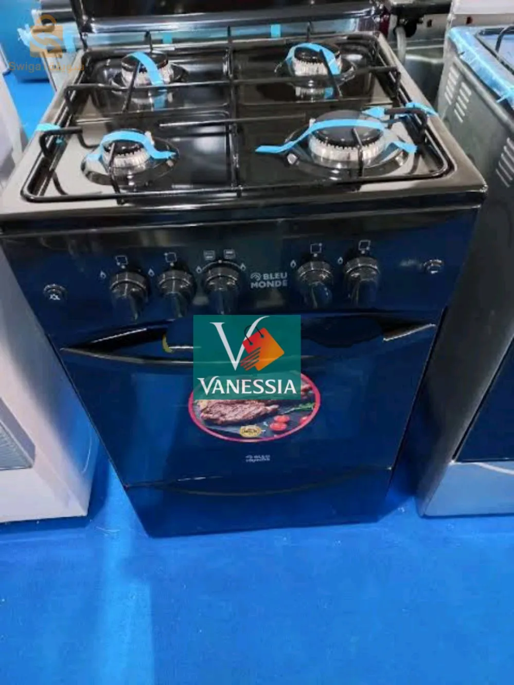 Cuisinière 4feux marque bleu monde noir 50cm