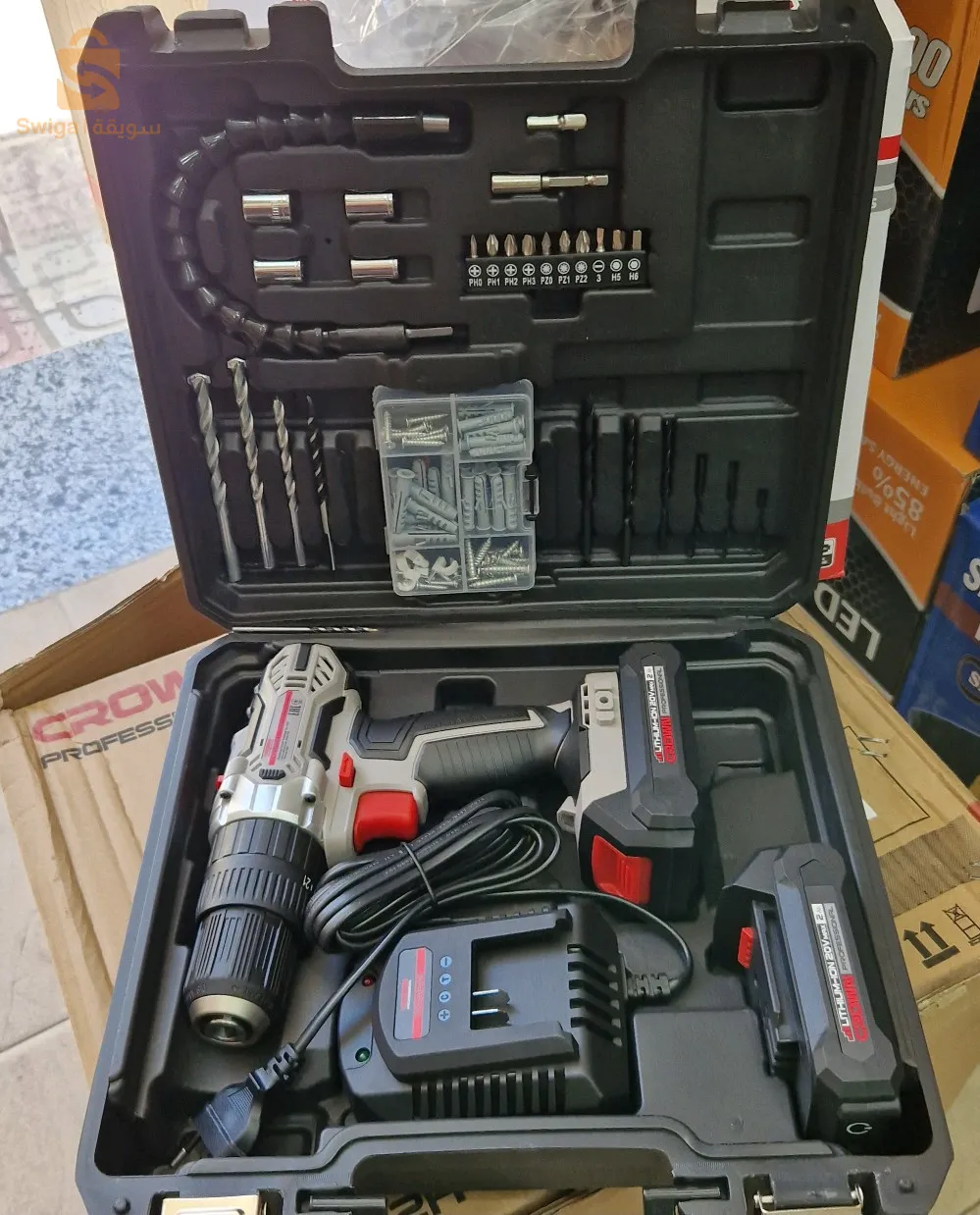 visseuse crown 20v+29pcs  accessoires (CT21102H-2-29)$🤍🤍