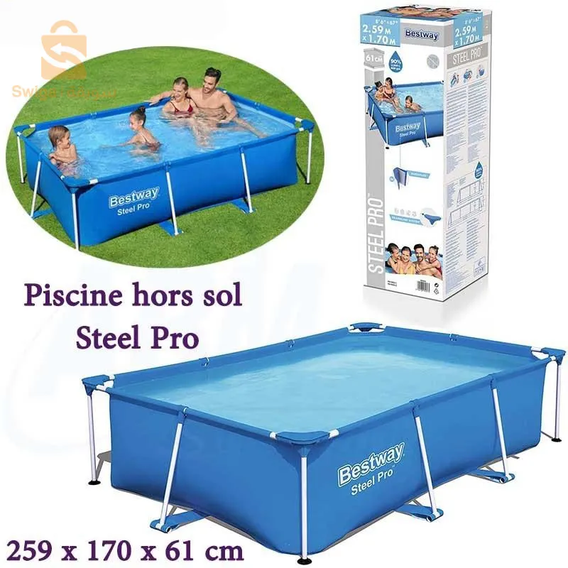 Piscine hors sol Steel Pro™ 259 x 170 x 61 cm -Bestway