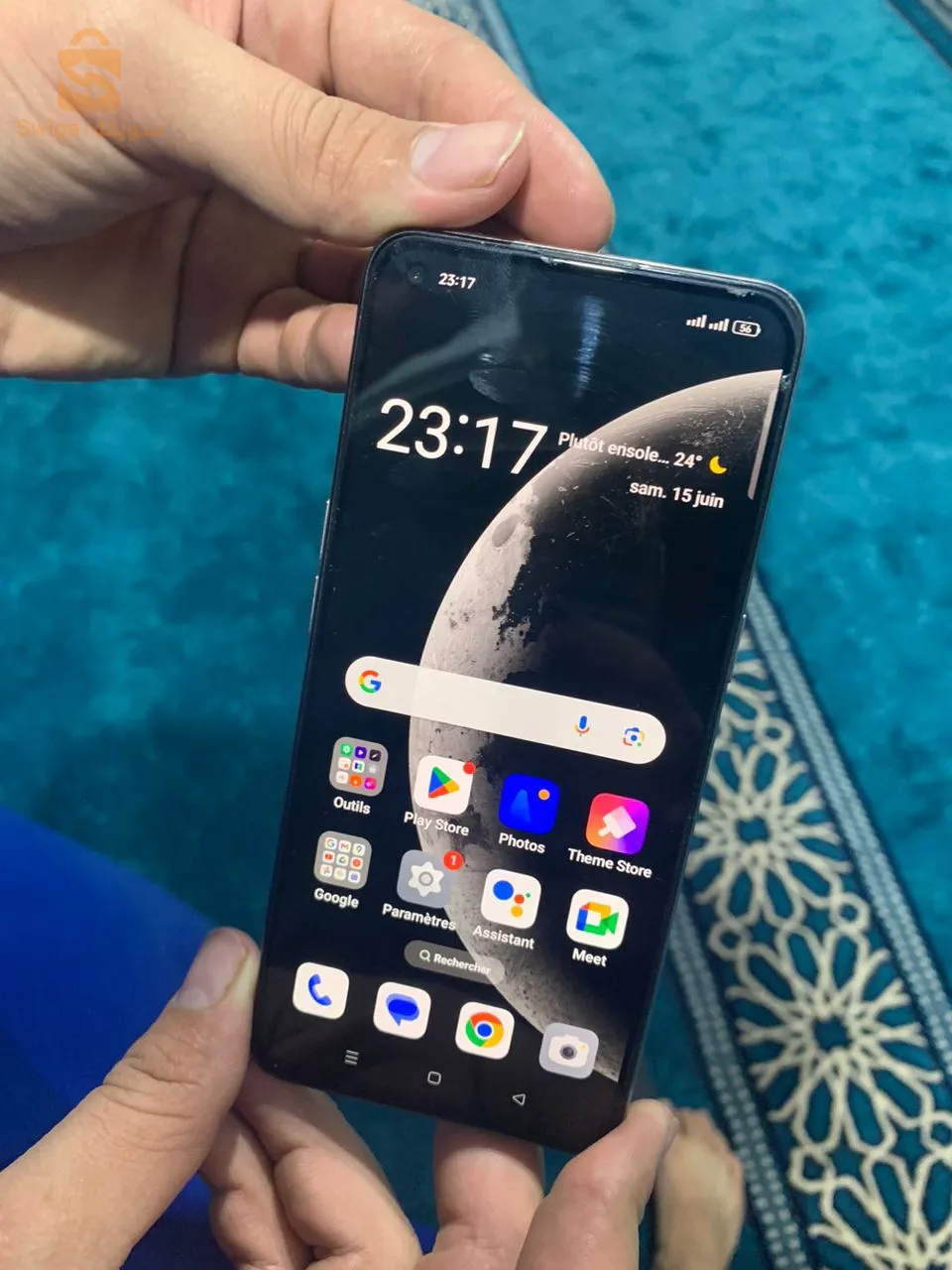 Oppo Reno 5 avec boit et chargeur d'origine aucun problème mrhaba bikm