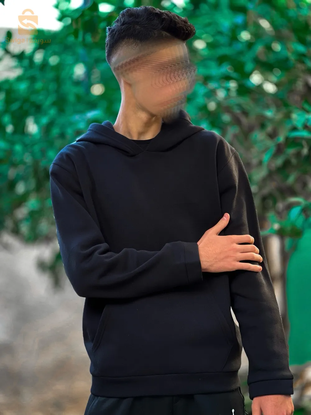 Hoodies black black sample and Over size