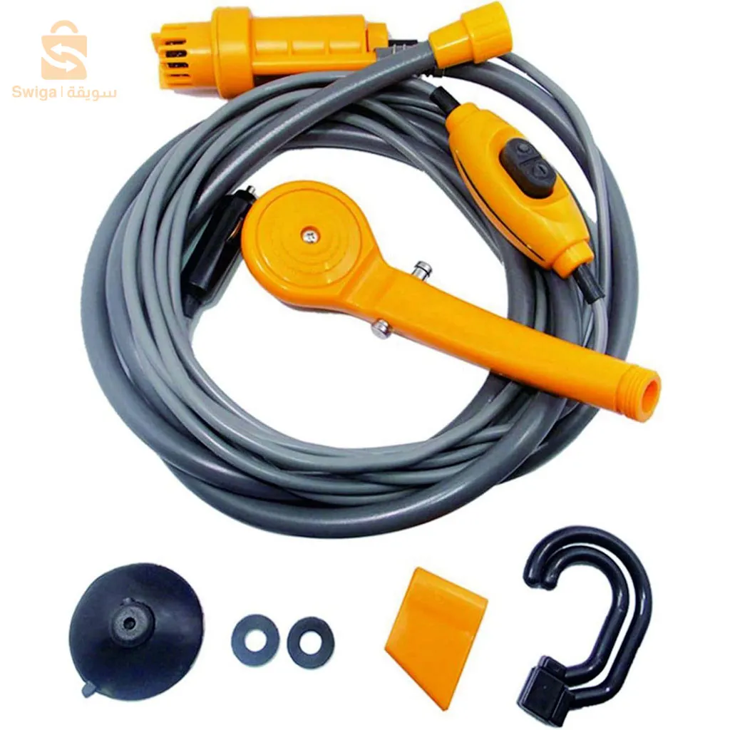 دش محمول للتخييم والشواطئ في الهواء الطلق تيار مستمر 12 فولت$👍