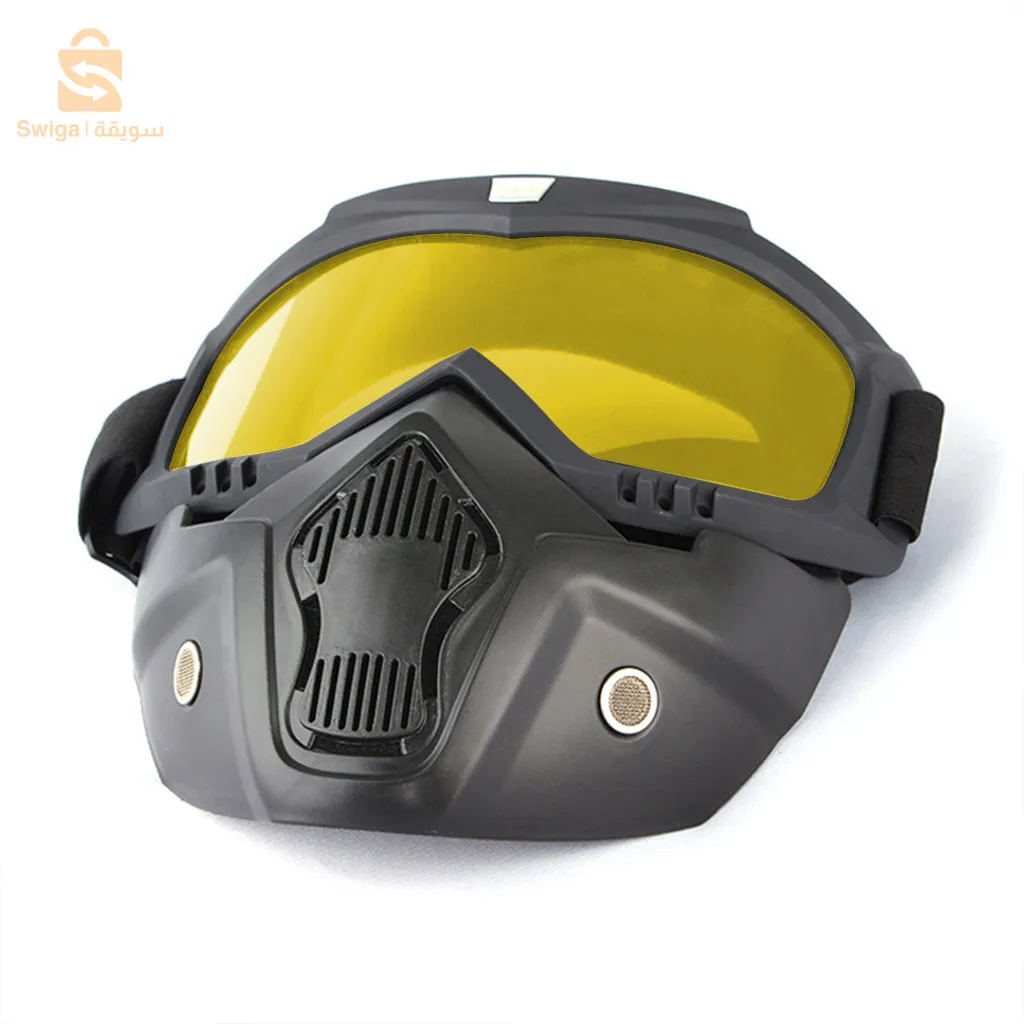 Casque Moto avec Lunettes