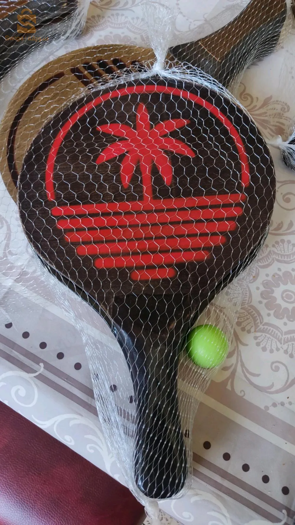 raquette de plage en bois