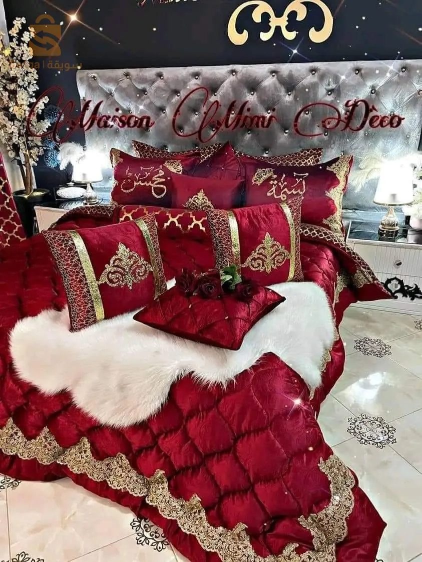 Bienvenue à nos chers clients sur votre page 🌹B.W couvroulit🌹   #Ensemble Royal de 9 pièces⬜️ Dimension standard 🔖 : 2,40M/2,60M    Nos produits sont élégance et qualité 💯✨ 😍     L'article est très limité, alors dépêchez-vous de l'acheter   ⬛ Nous demandons à nos chers clients    de confirmer la commande (couleur et type) avant d'envoyer toute commande 🙏     Pour toute demande de renseignements ou pour communiquer, envoyez-nous un message via l'email de la page 📩 ou appelez le 📞0668108116📞   Livraison disponible 🚕 58 états 🇩🇿 .   Notre objectif est de vous satisfaire et de répondre à vos besoins ✅️