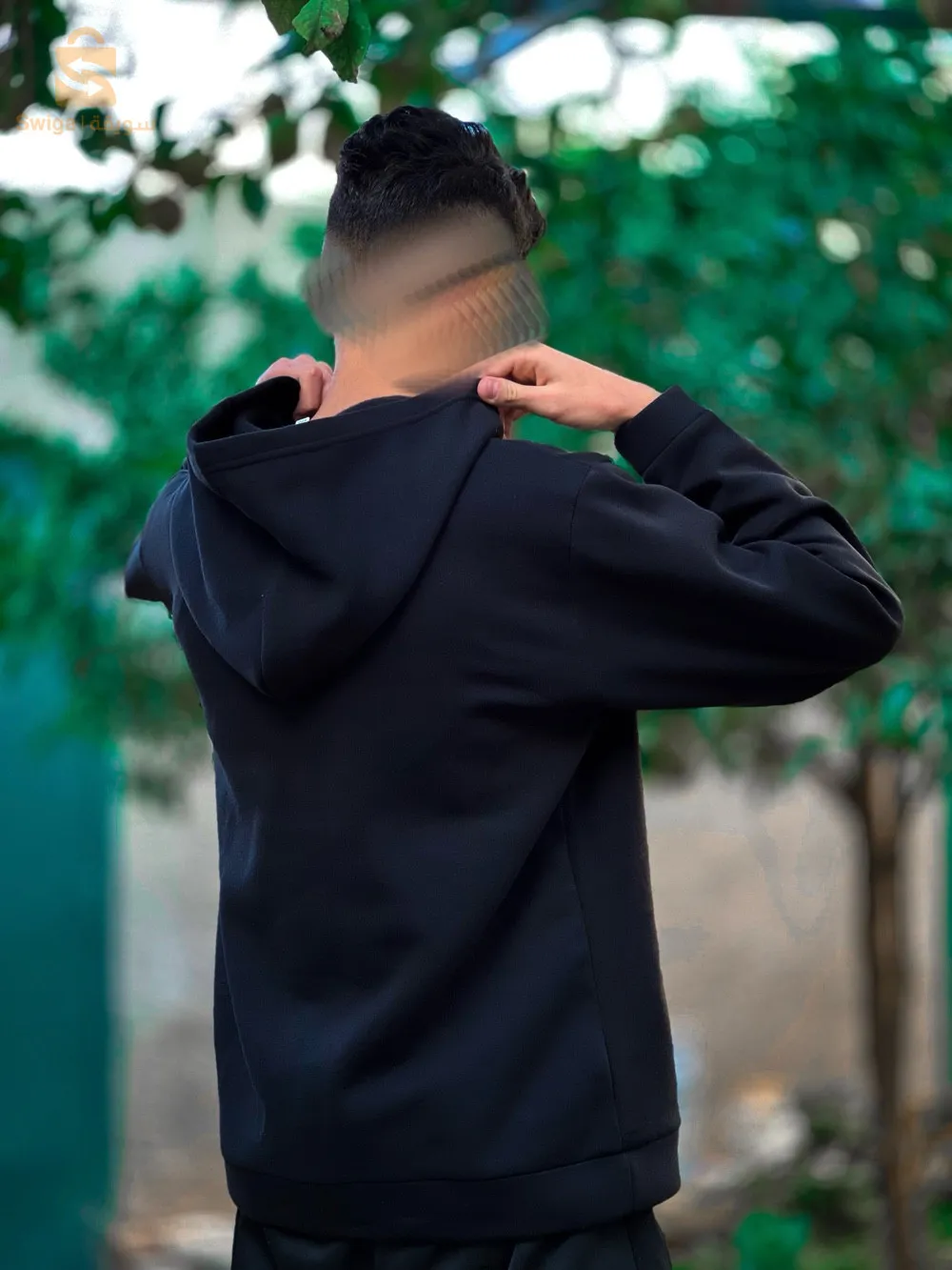 Hoodies black black sample and Over size