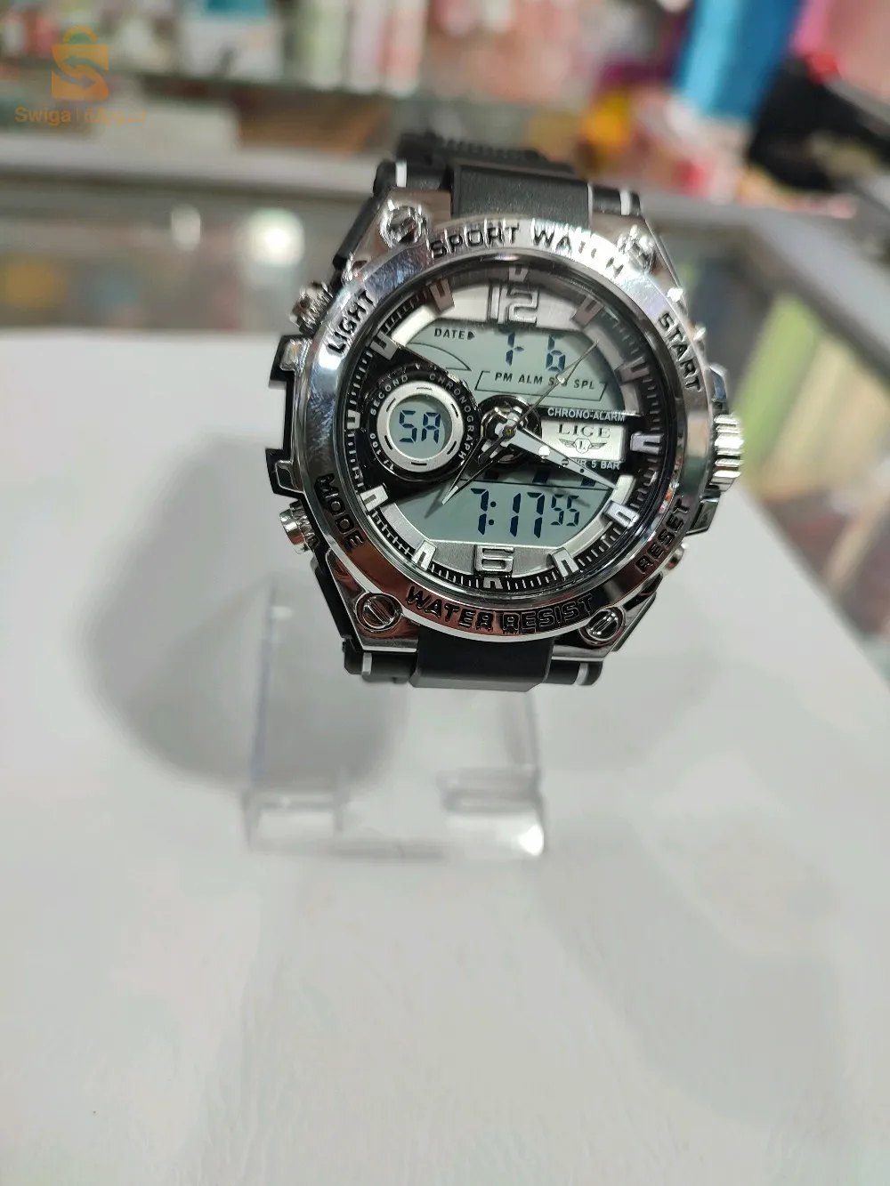 montre LIGE originale neuf black nd silver