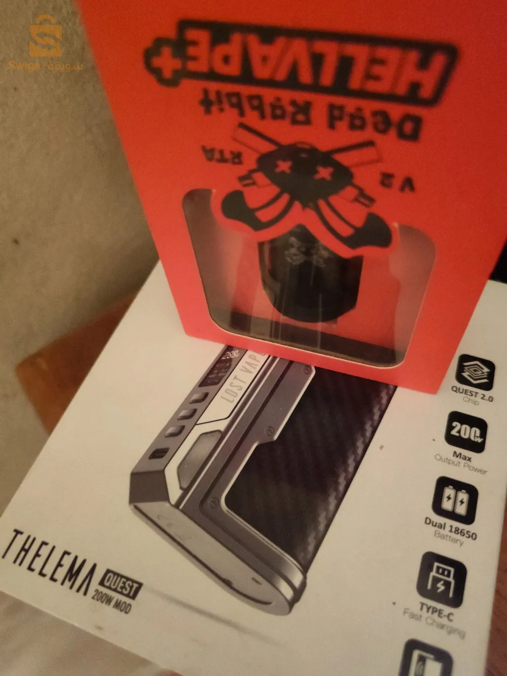 box cigarette électronique Thelema lostvap 200w atomiseur DeadRabbit Hellvape v2