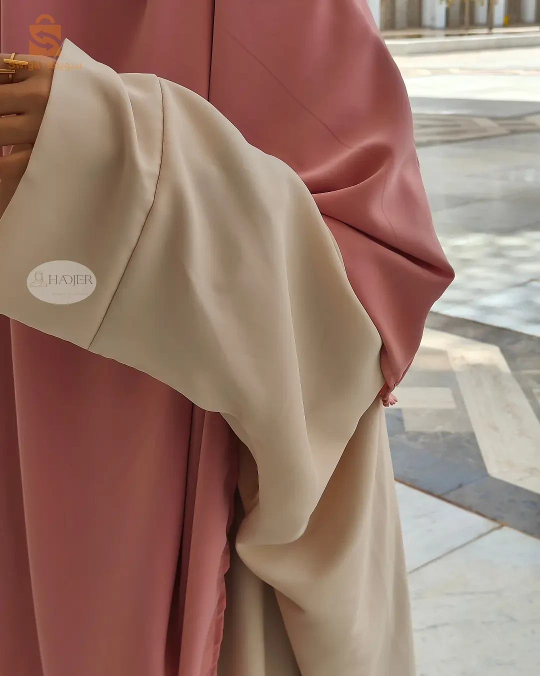 حجاب فضفاض مع إسدال طويل ✨️