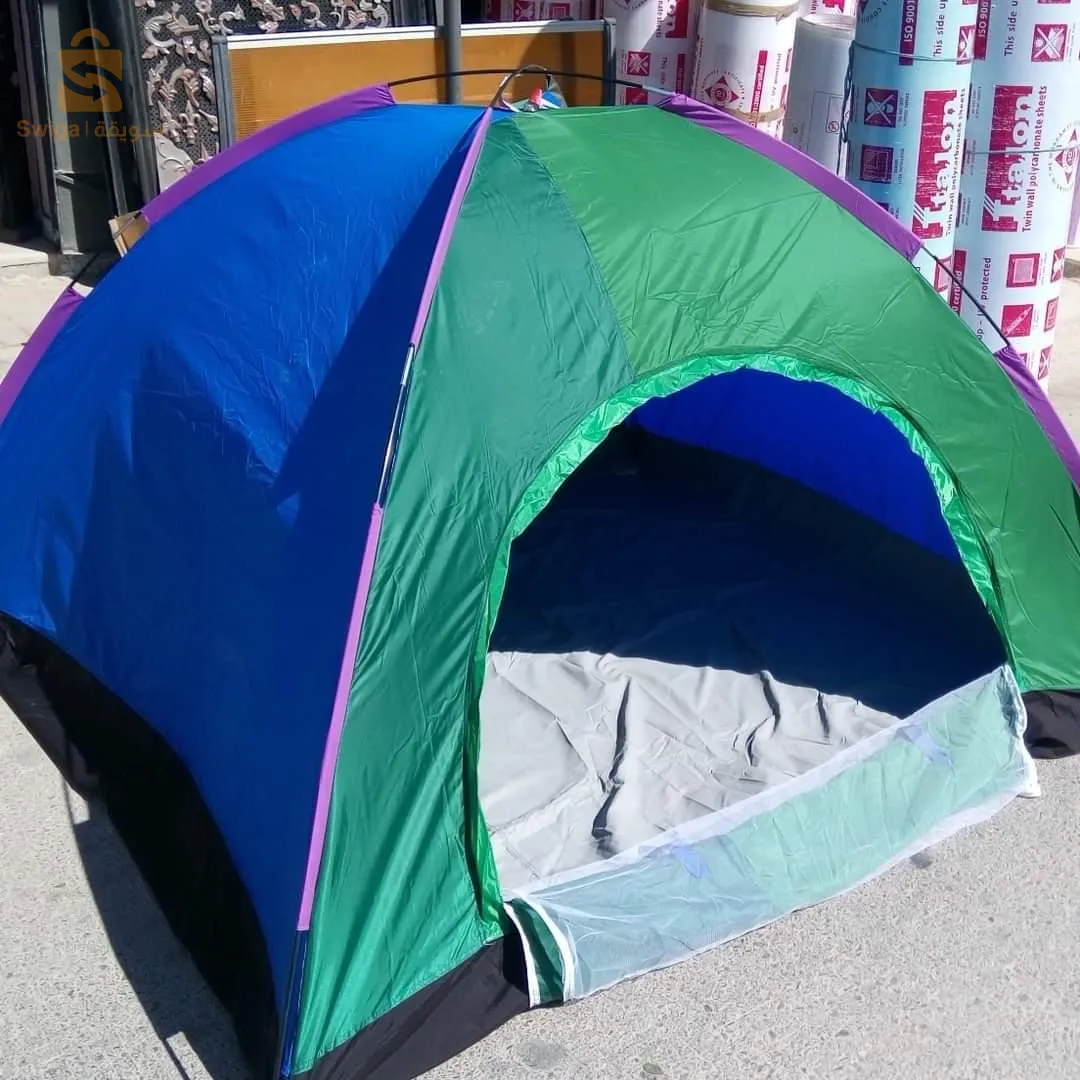 خيمة صيفية تحمل 4 أشخاص ممتازة الجودة سهلة التركيب لا تحتاج إلى تعب بسعر خياالي و رخييص مع توصيل لباب الدار!!!!!