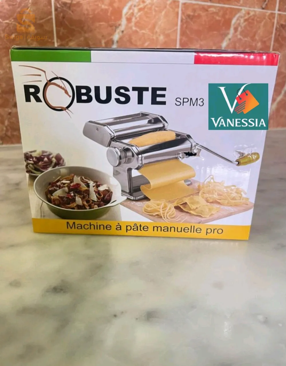 Machine à pâte manuelle pro marque Robuste 3en1
 
✅pâte détachable 150MM
✅Matériel : acier inoxydable
✅Couleur : chrome
✅Taille du produit : 20.5cm * 20cm * 15cm