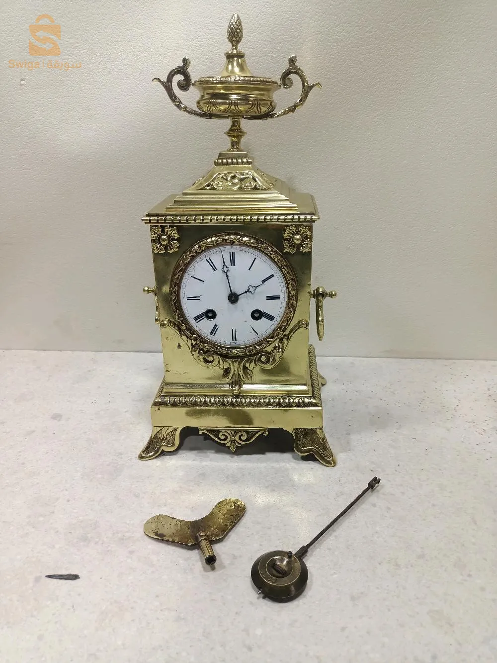 Ancienne Pendule mécanique en Cuivre France 1800