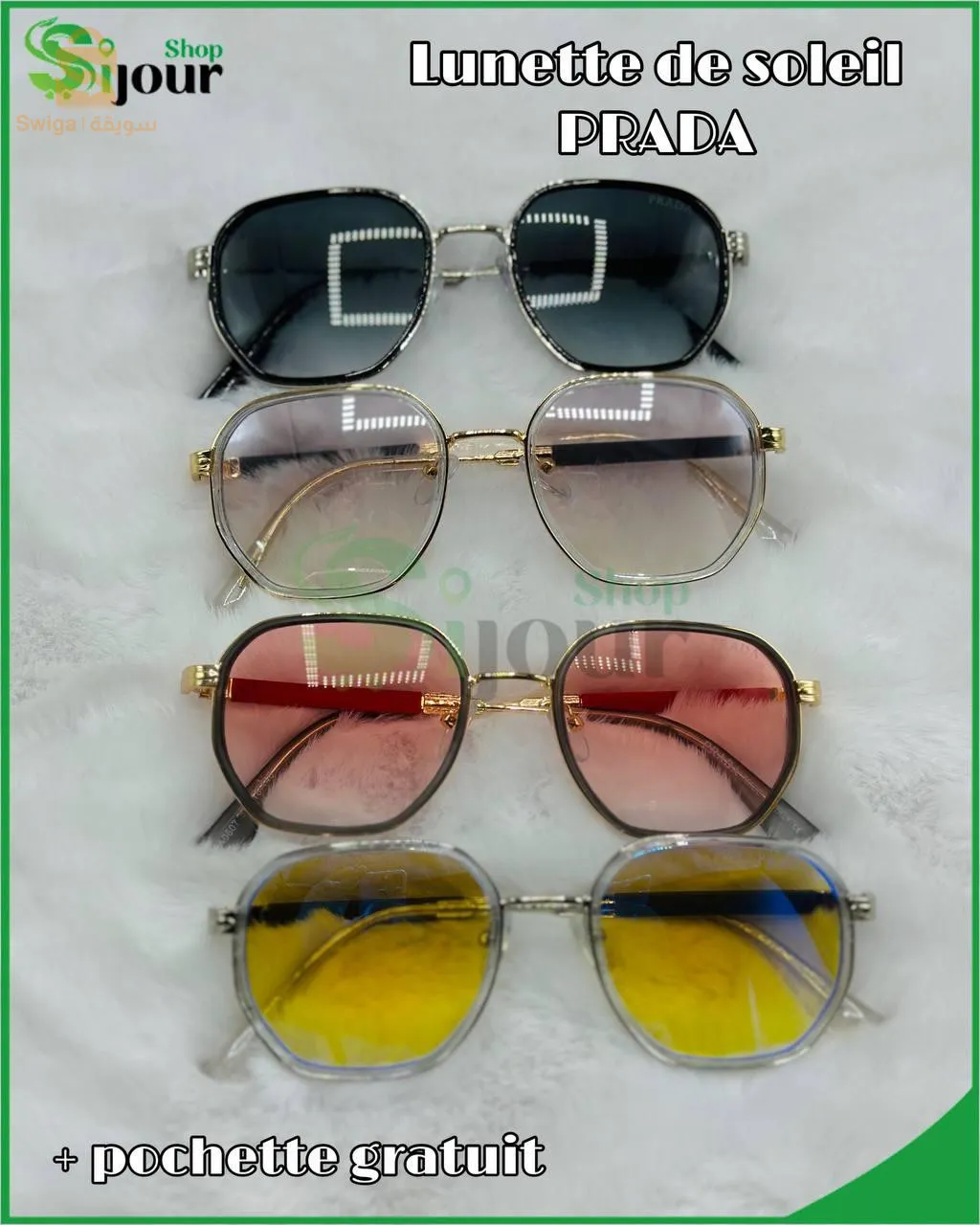 Lunette de soleil + pochette gratuit