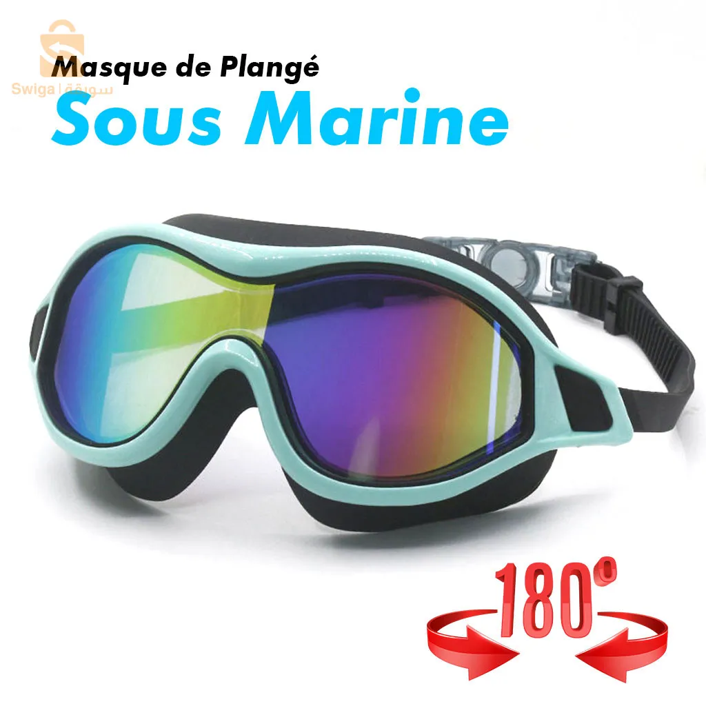 Lunettes de Plangée sous marine anti-buée pour adultes – Protection UV Transparence à 180