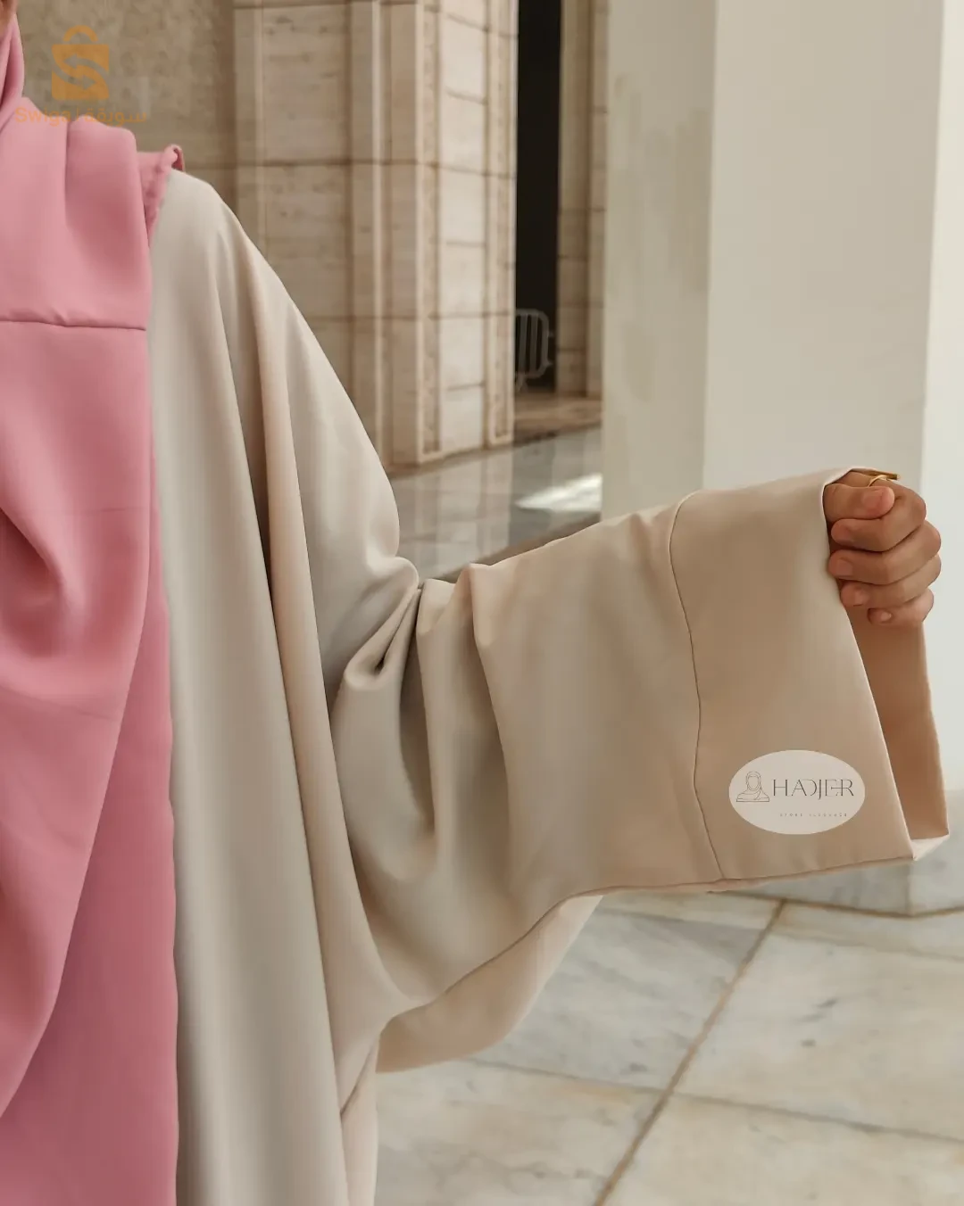 حجاب فضفاض مع إسدال طويل ✨️