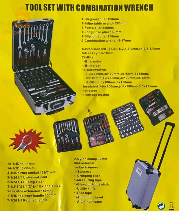 Caisse A Outils 187 Pièce - Gris
Tool Box Valise Porte Outils Professionnels