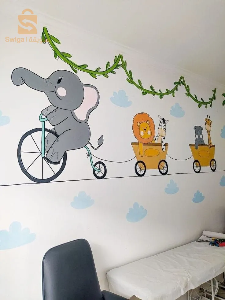 Dessin mural crèche et chambre d’enfant