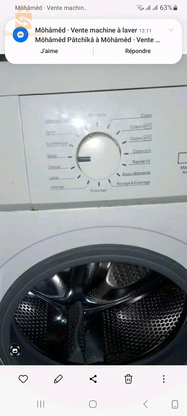 machine à laver  eniem 7kg  digital