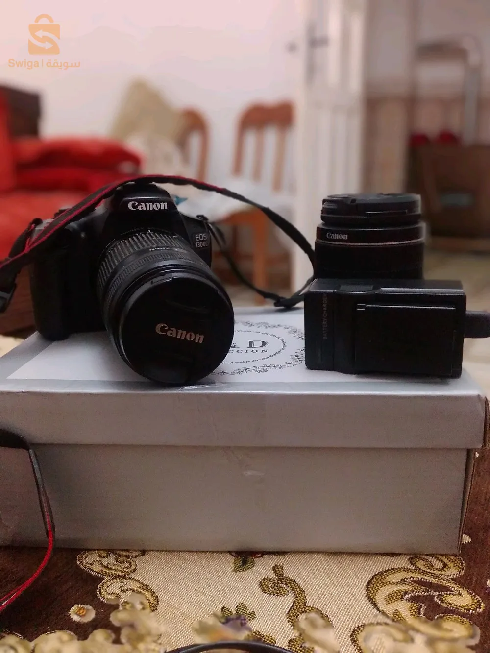 Disponible canon 1300d m3aha objectif 55-250 est 18-55 est  charger haja ndifa mn nhark khdam