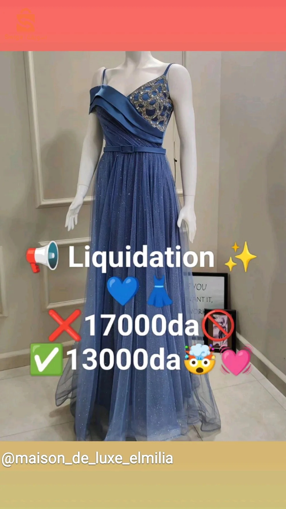 robe soirée princesse bleu ciel ✨
روب صواري رائعة أصلية تركية جديدة 
 التوصيل 58 ولاية 0551621340