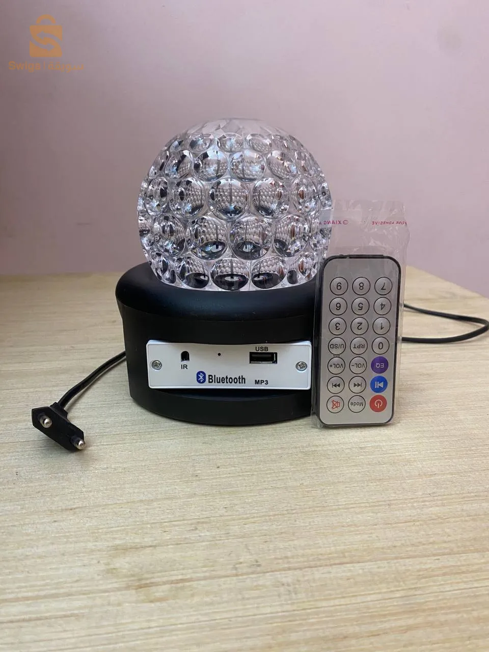 Boule magique Disco Ball haut-parleur Bluetooth, USB, colorée, rotative à 360 degrés 6 Colors