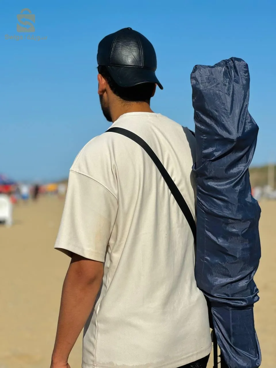 Beach chair with umbrella
