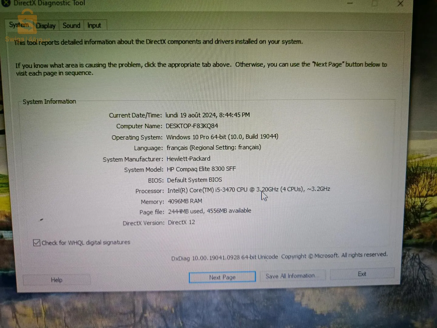 pc de bureau avendre