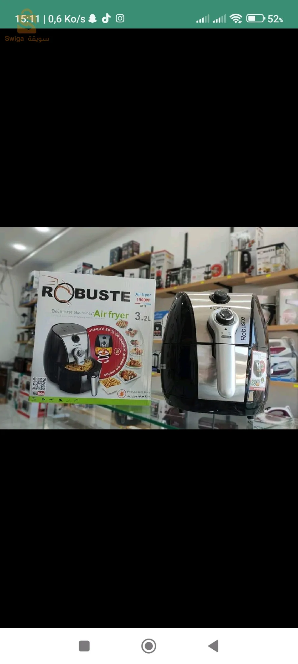 friteuse sans huile Robuste 3.2L