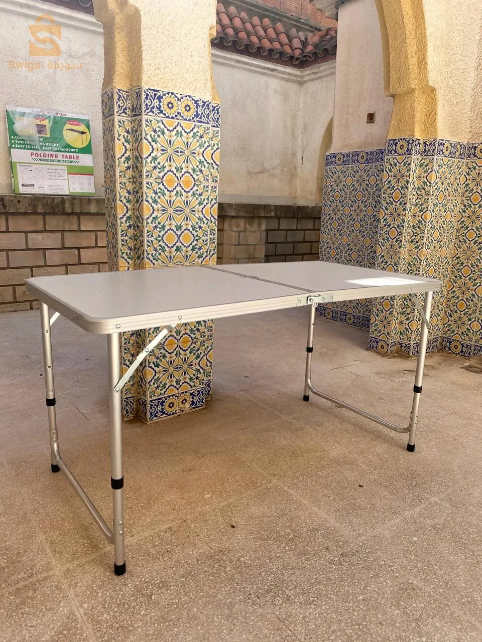 Table pliante valise Portable en métal aluminium 120 x 60 x 70