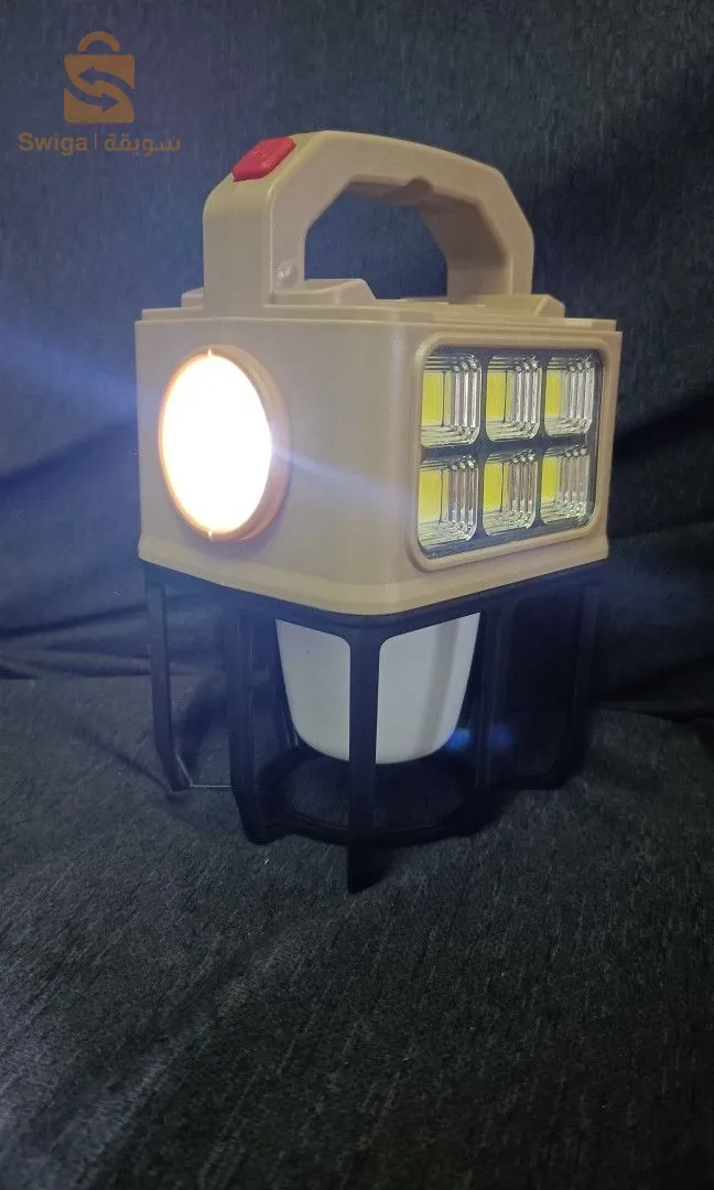 Search light with solar panels