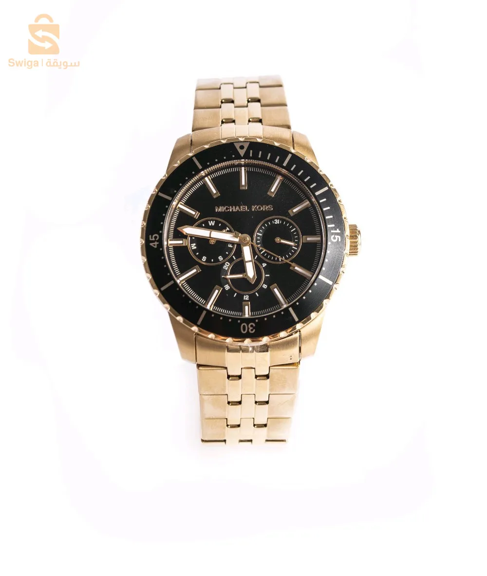 ساعة رجالية اصلية Michael Kors Men's Cunningham Multifunction Gold-Tone Stainless Steel Watch MK7154