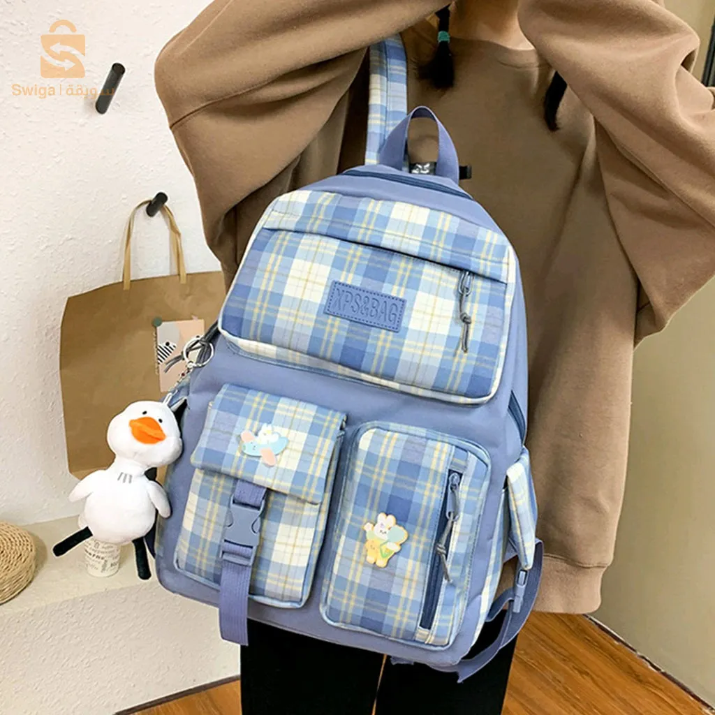 sac à dos 4 PCS محفظة مدرسية بنات