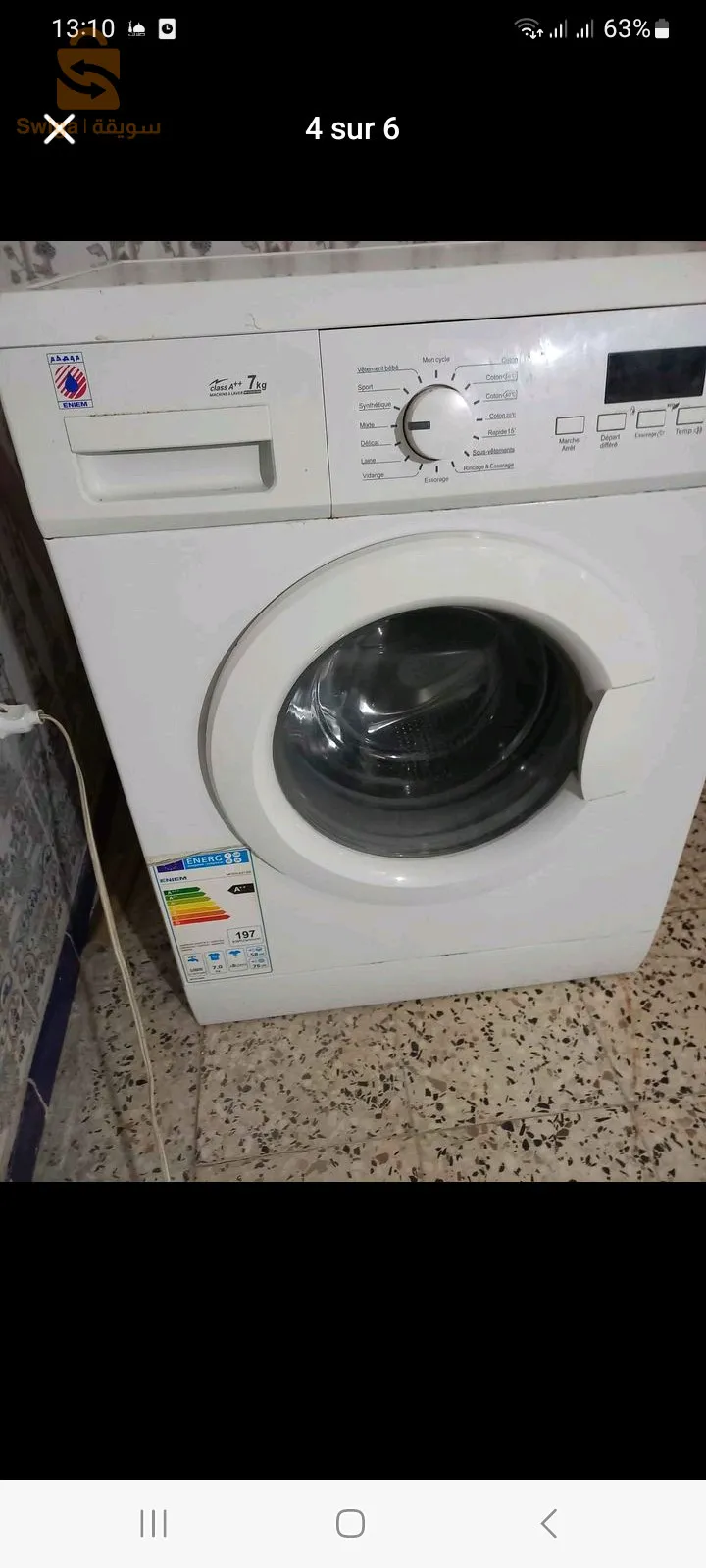 machine à laver  eniem 7kg  digital
