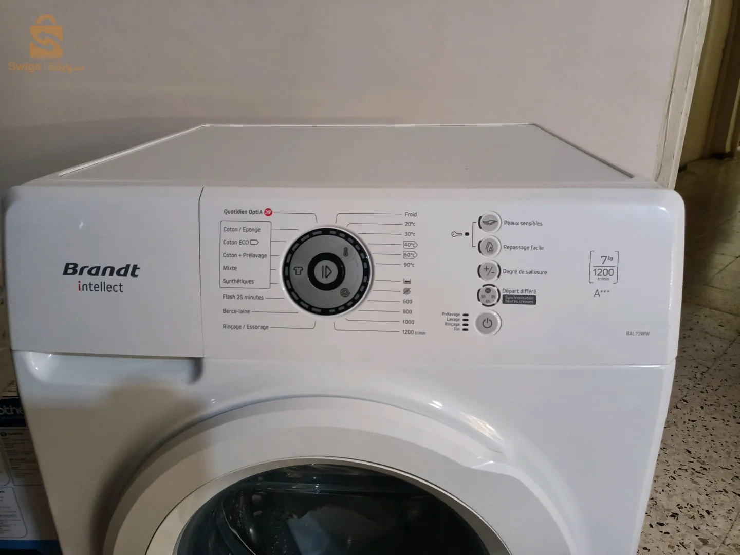 machine à laver  de marque brandt 1200tr/min 7kg